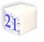 21st Birthday candle as a personalised keepsake birthday present or gift.