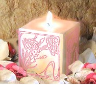 Send a pretty personalised candle to celebrate a Wedding day, with the design colour and message of your choice.