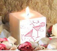 Keep Sake Boxed Wedding Candle with your own message sent direct order online.